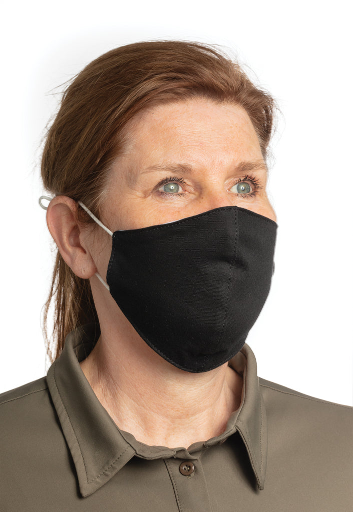 Reusable 2-ply cotton face mask - Black