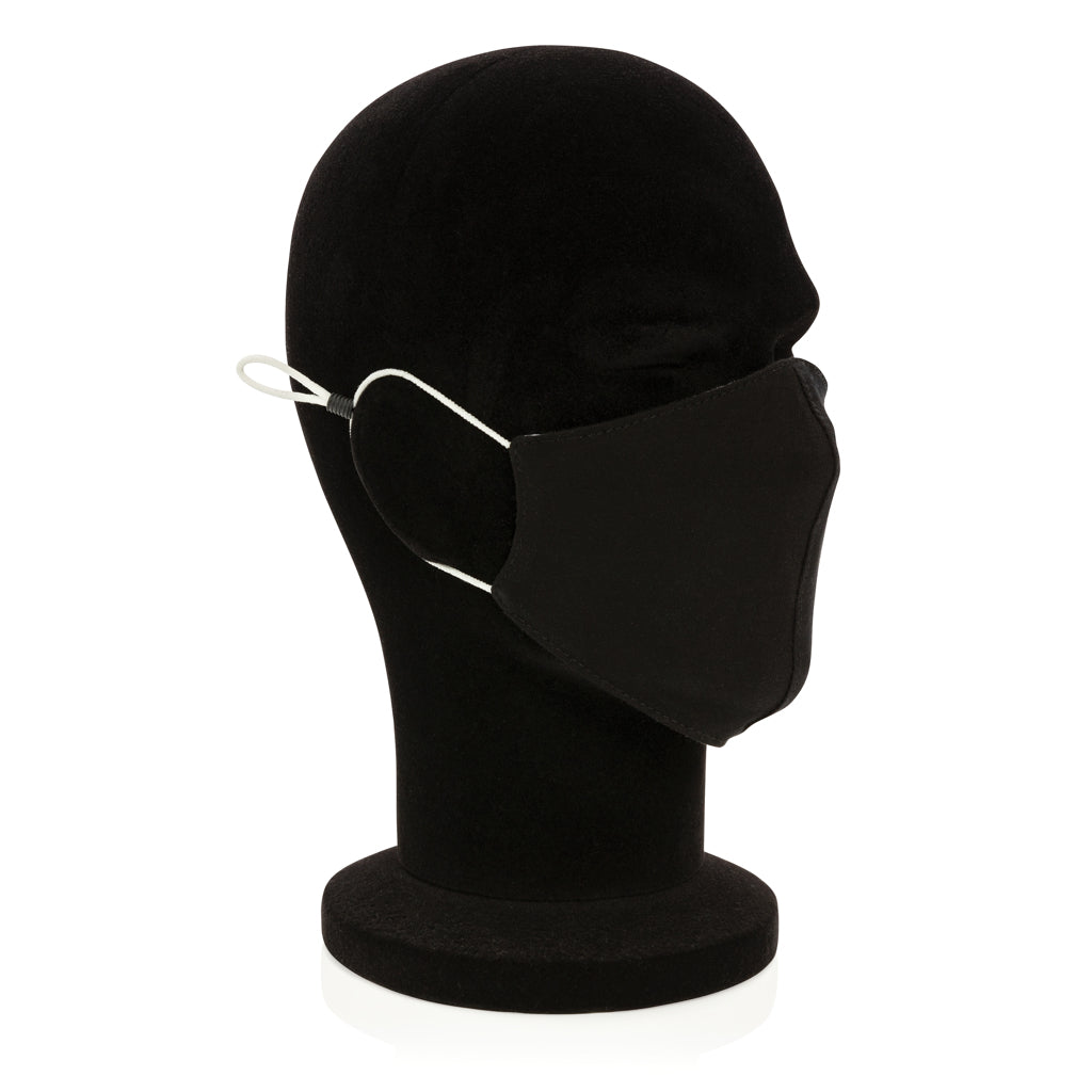 Reusable 2-ply cotton face mask - Black