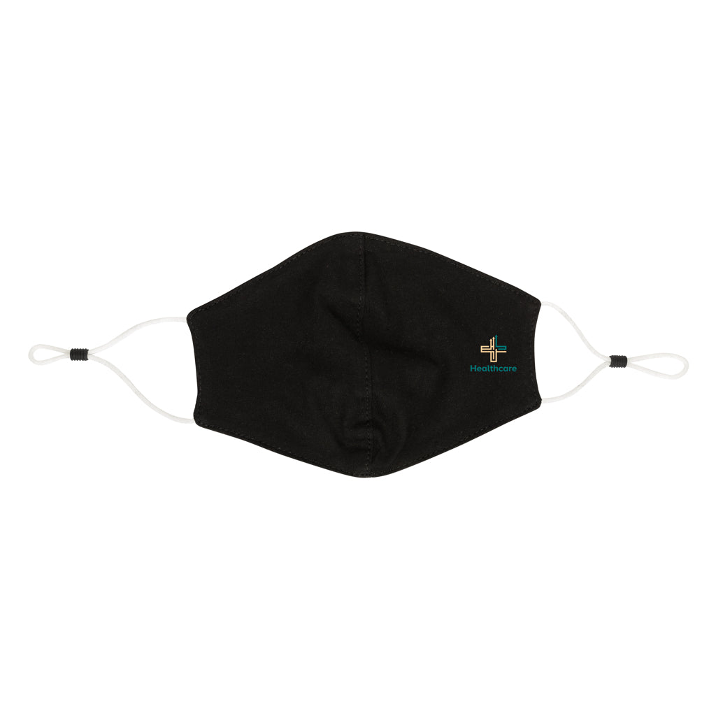 Reusable 2-ply cotton face mask - Black