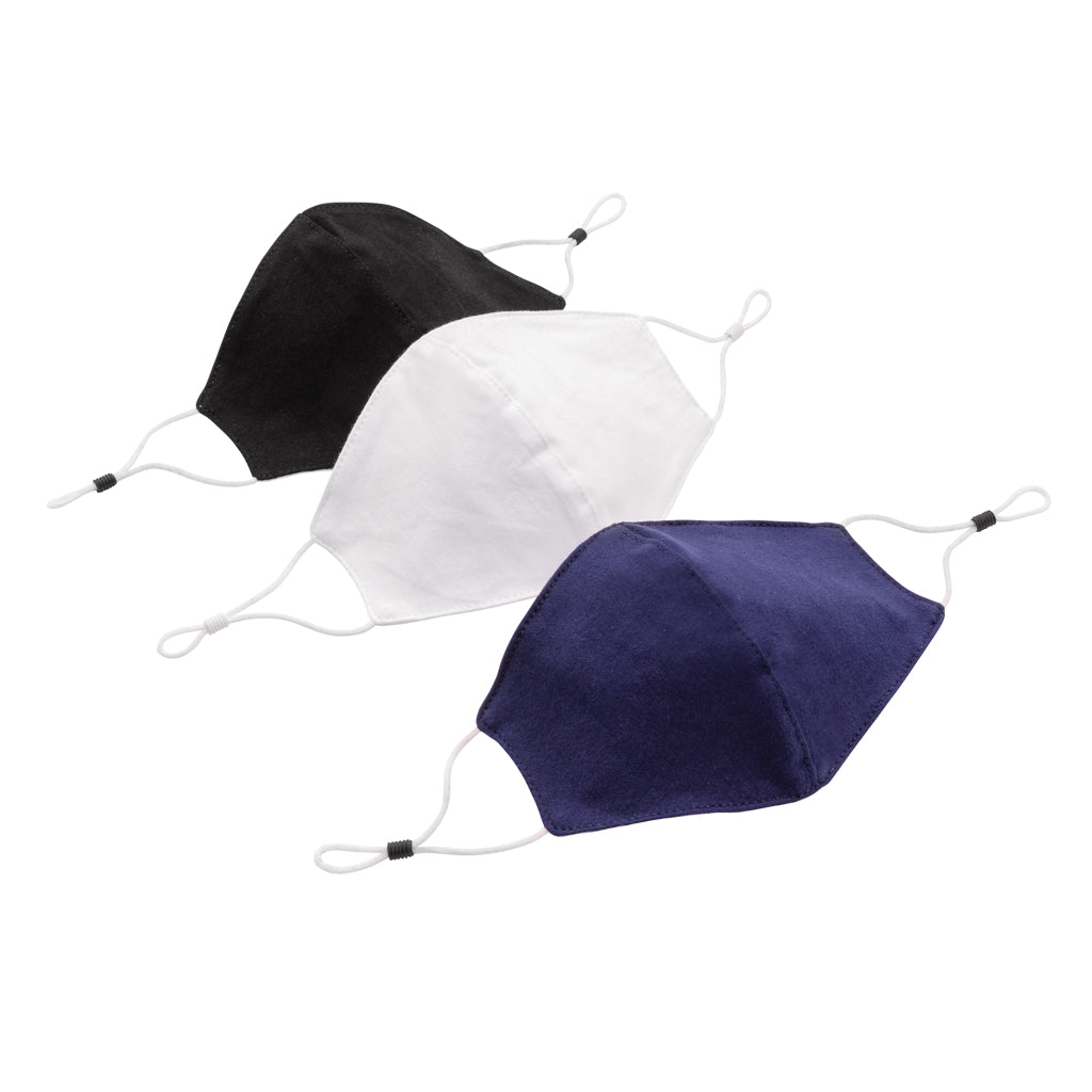 Reusable 2-ply cotton face mask - Black