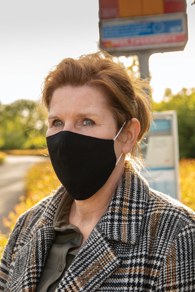 Reusable 2-ply cotton face mask - Black