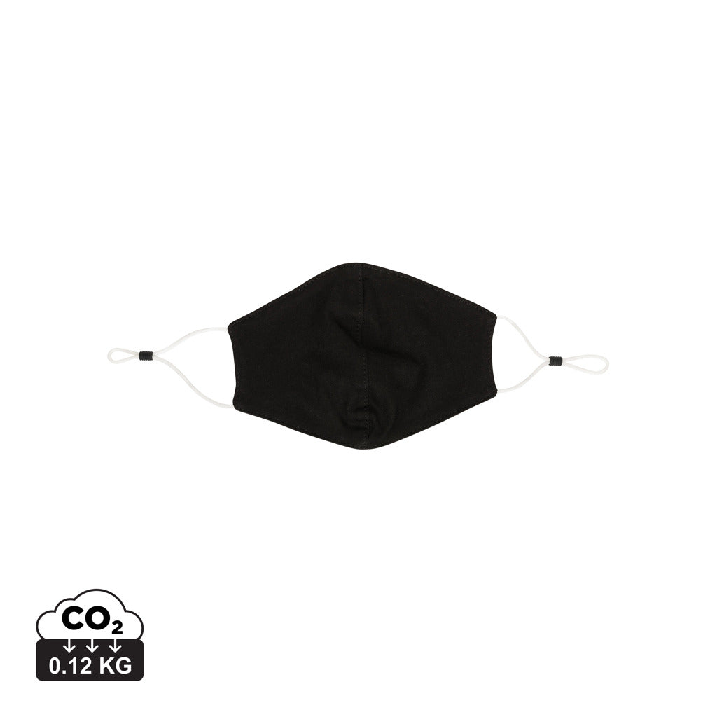 Reusable 2-ply cotton face mask - Black