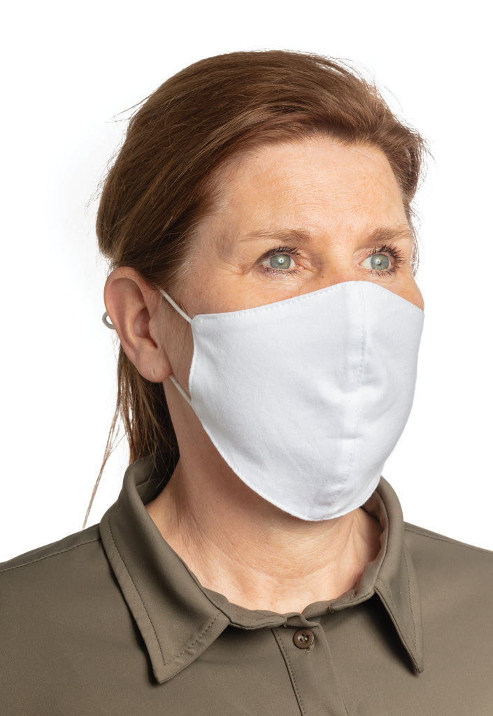 Reusable 2-ply cotton face mask - White