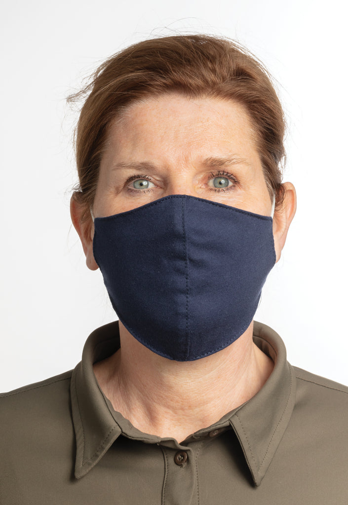Reusable 2-ply cotton face mask - Navy