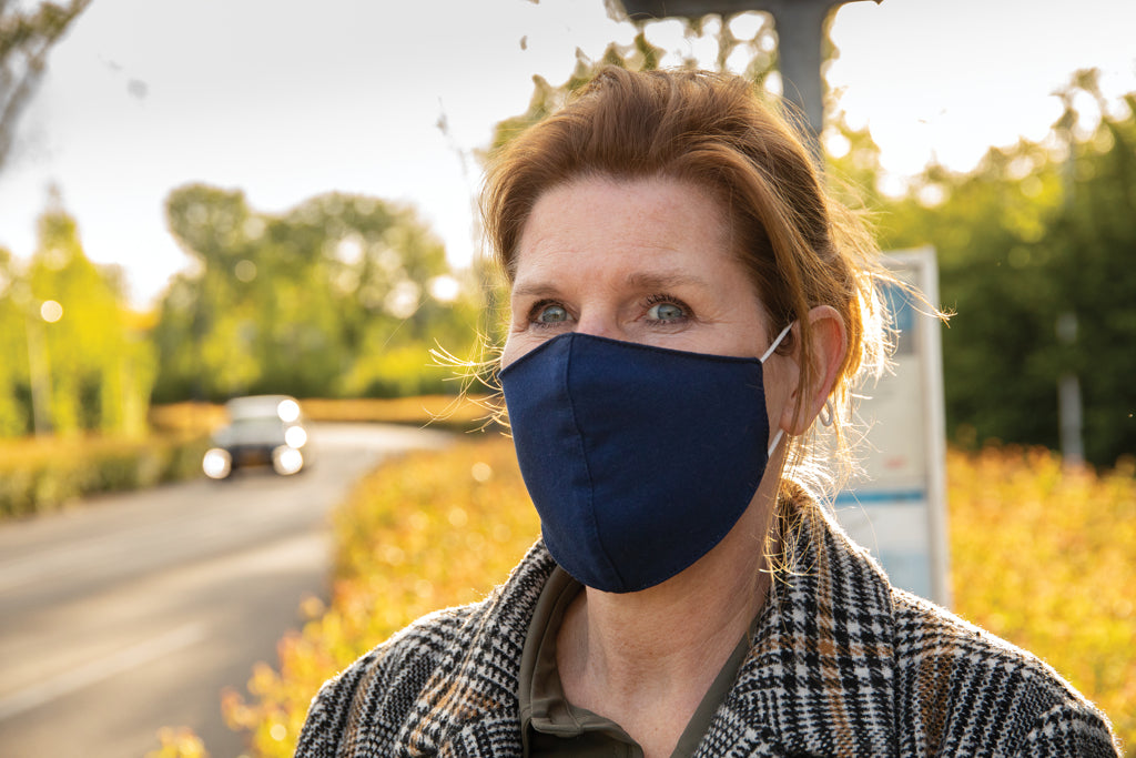 Reusable 2-ply cotton face mask - Navy