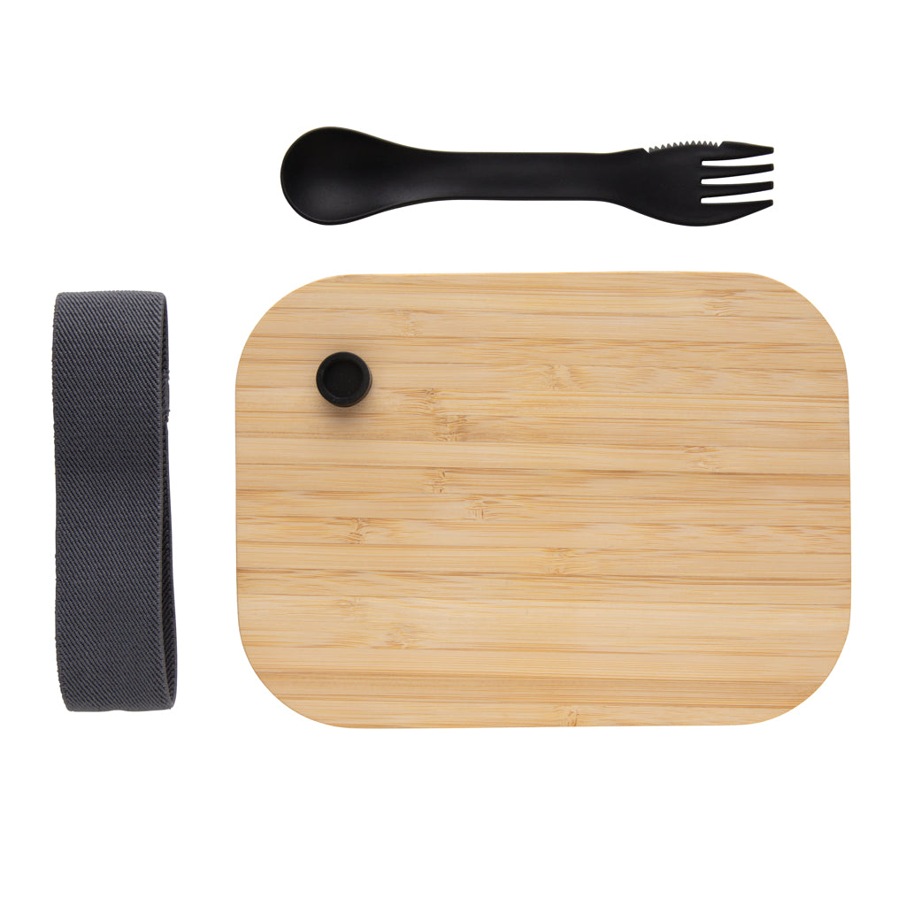 Glass lunchbox with bamboo lid - Transparent