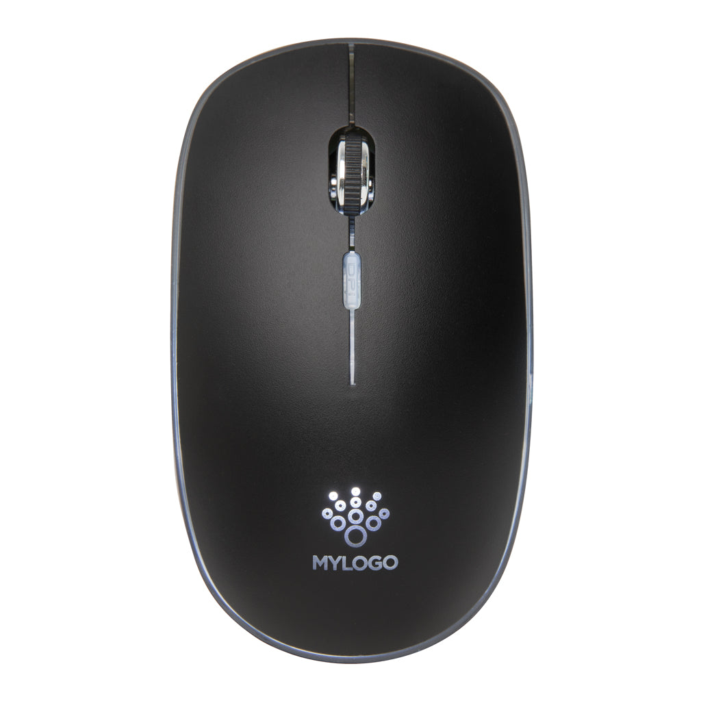 Light up logo wireless mouse - Black