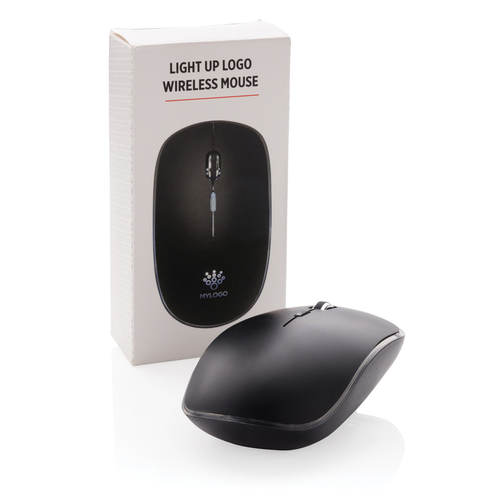 Light up logo wireless mouse - Black