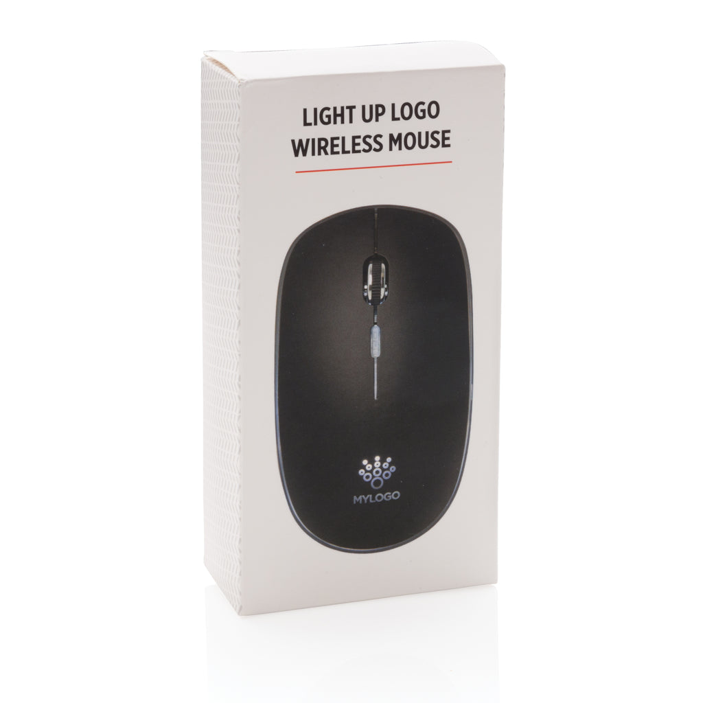 Light up logo wireless mouse - Black