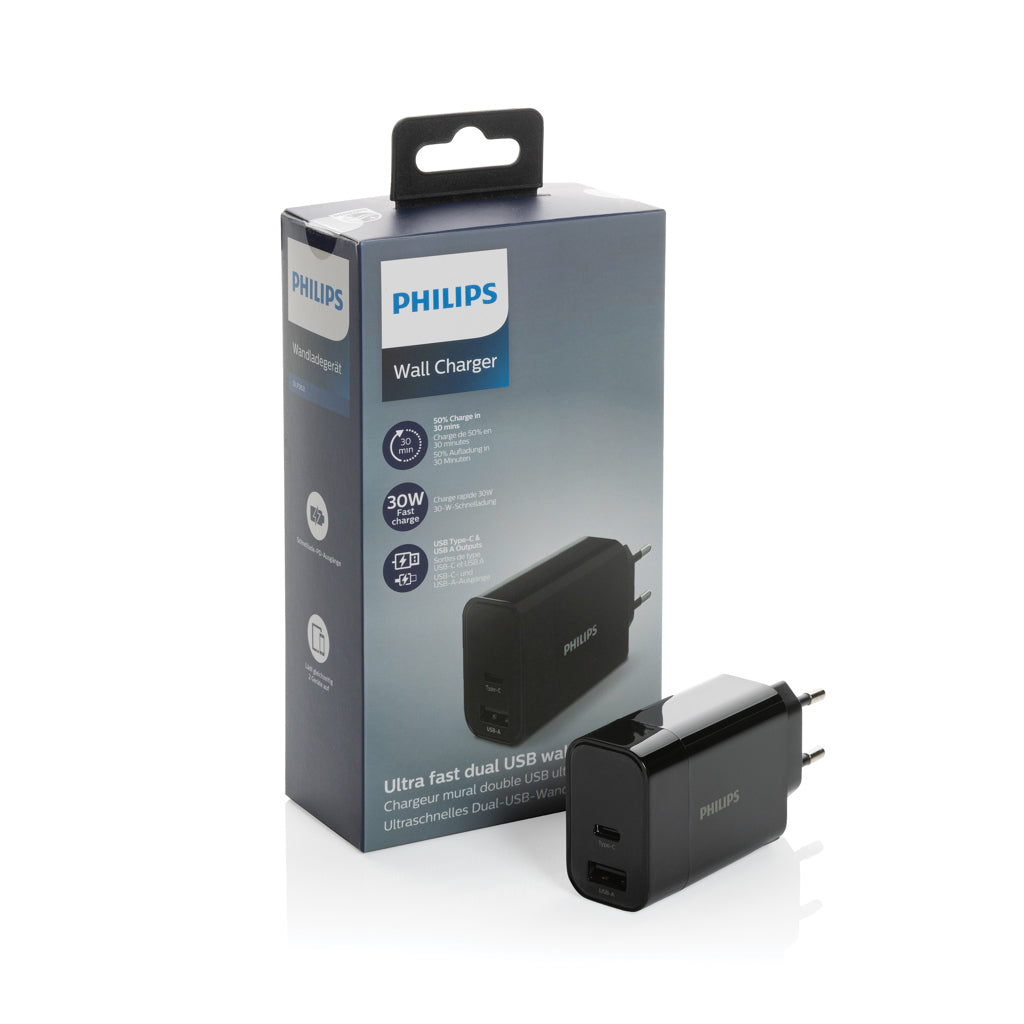 Philips ultra fast PD wall charger - Black