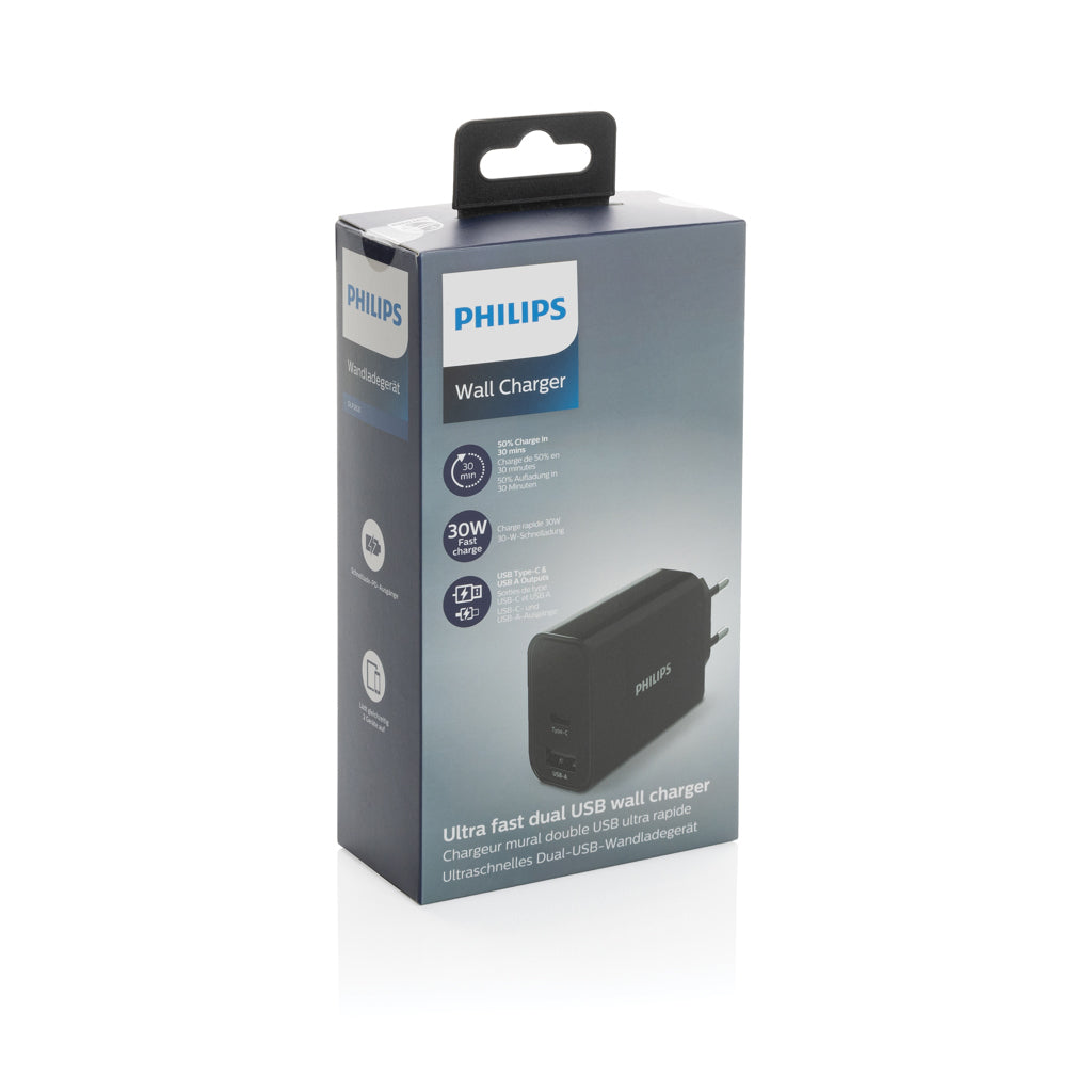 Philips ultra fast PD wall charger - Black