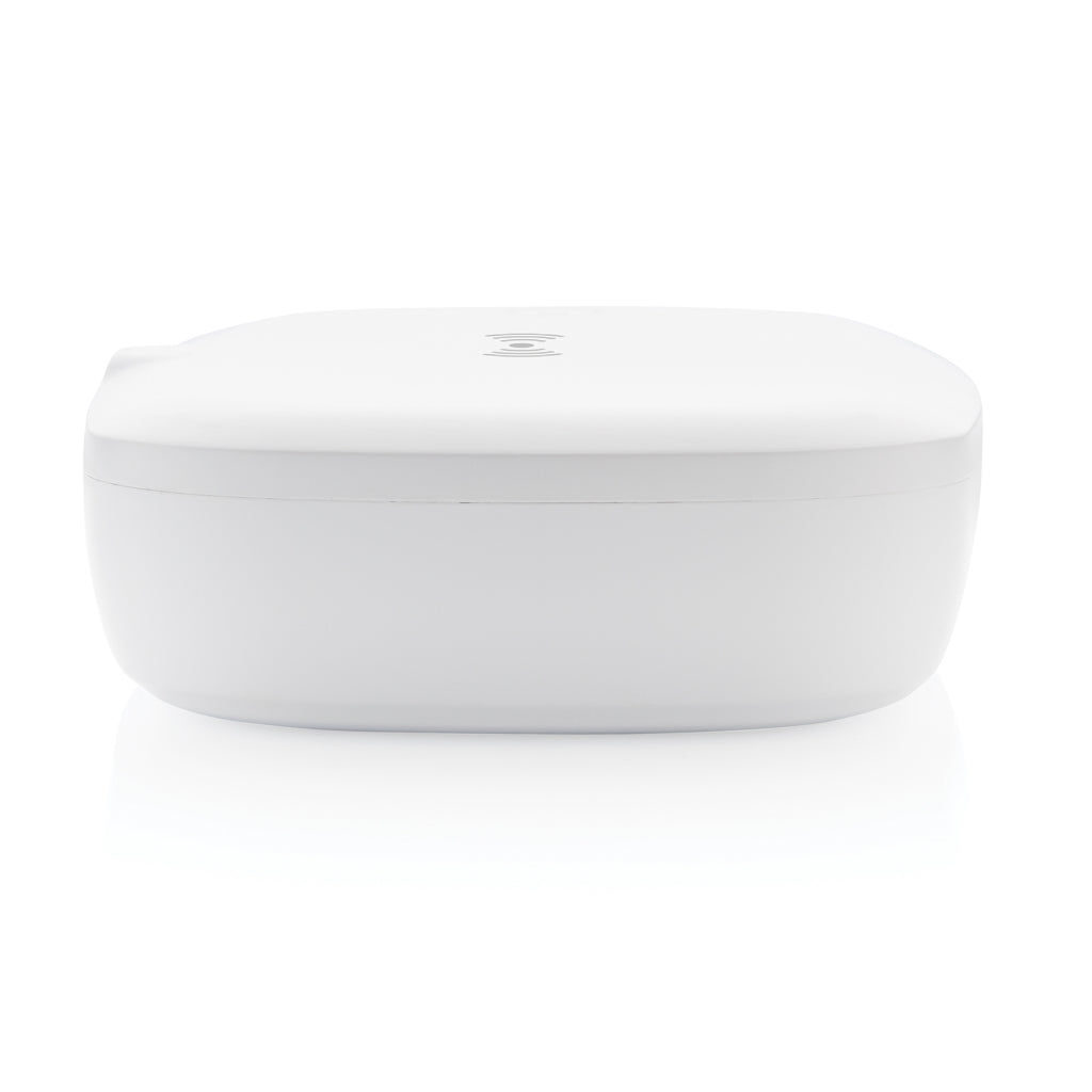 UV-C steriliser box with 5W wireless charger - White