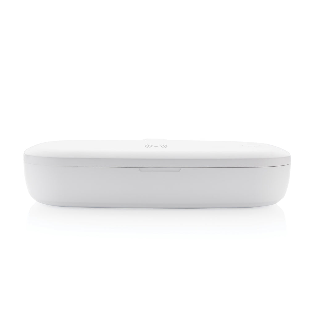 UV-C steriliser box with 5W wireless charger - White