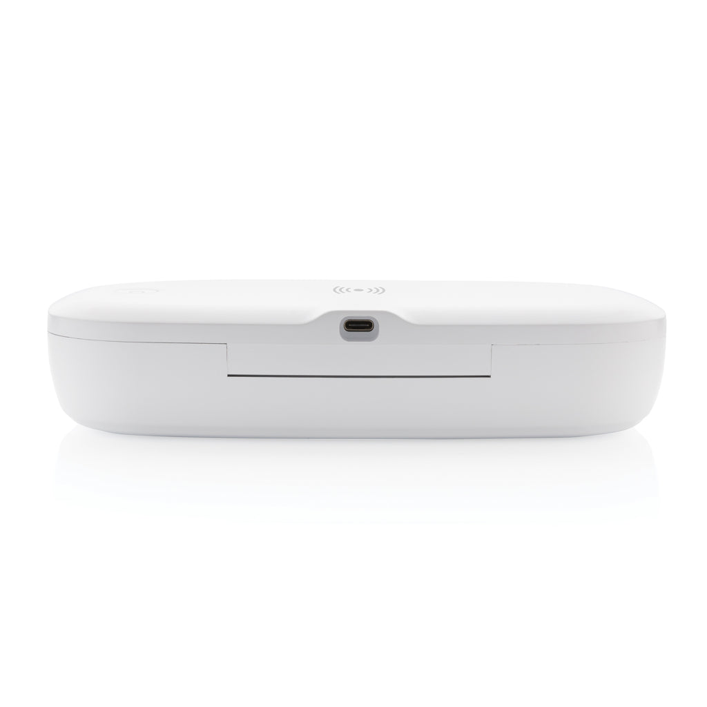 UV-C steriliser box with 5W wireless charger - White
