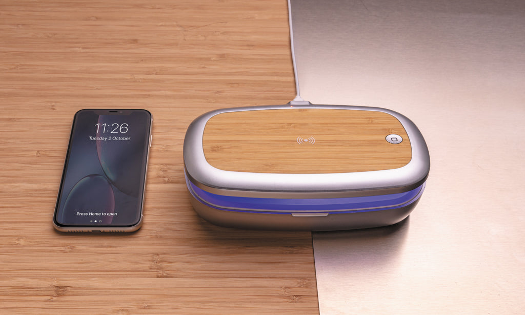 Rena UV-C steriliser box with 5W wireless charger - Grey