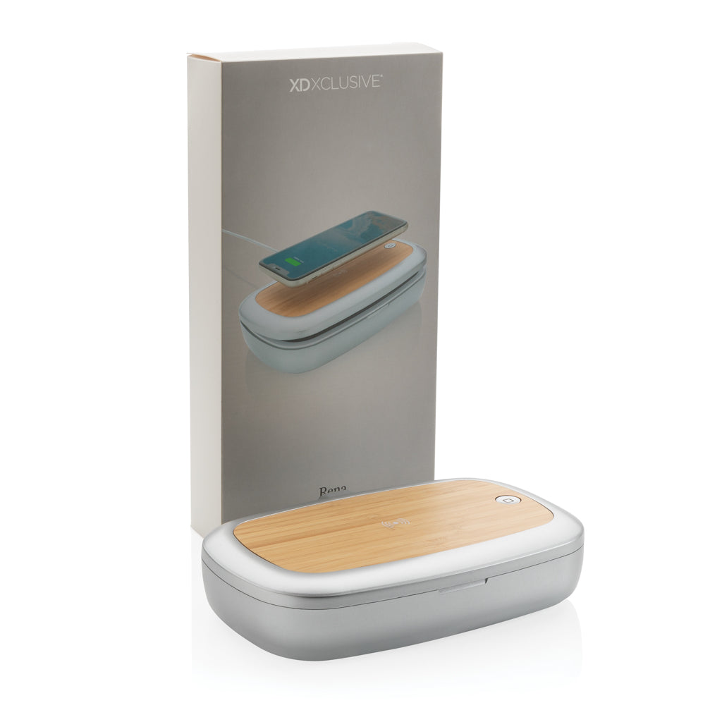 Rena UV-C steriliser box with 5W wireless charger - Grey