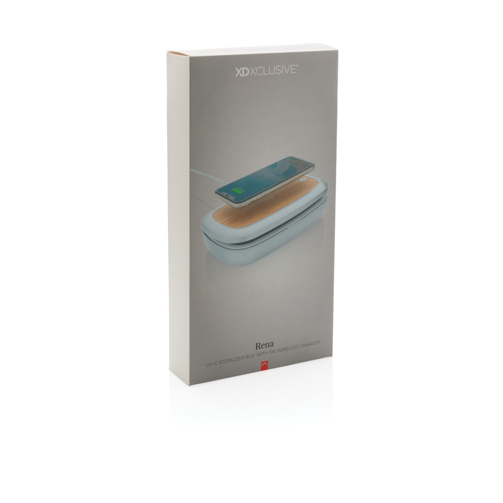 Rena UV-C steriliser box with 5W wireless charger - Grey