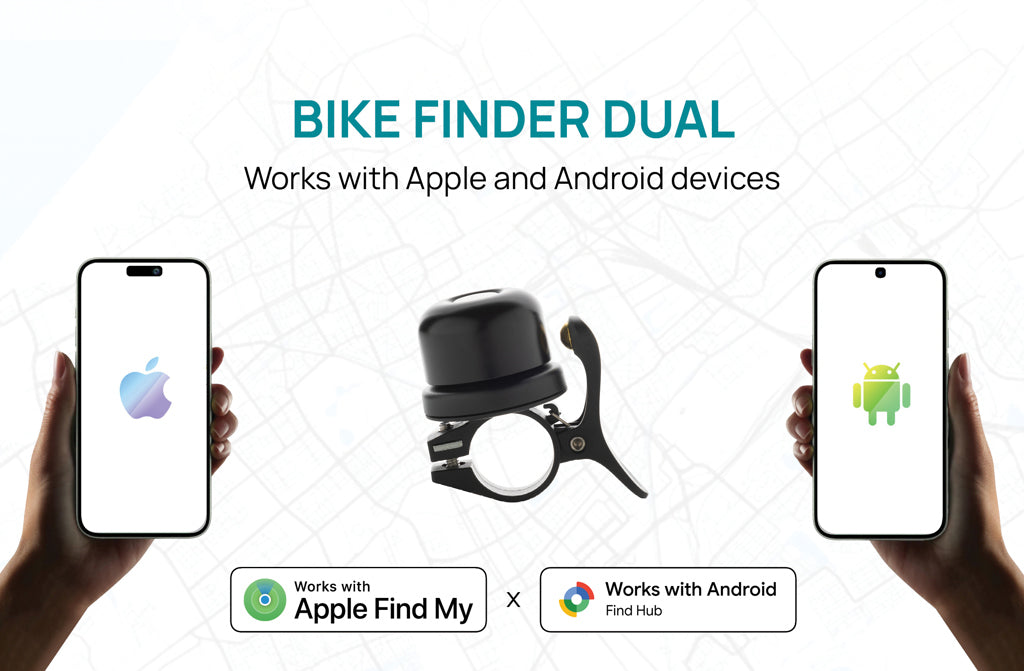 Bike finder Dual RCS bike bell with worldwide locating - Black