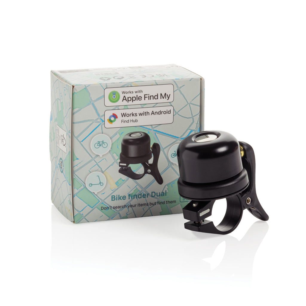 Bike finder Dual bike bell with worldwide locating - Black