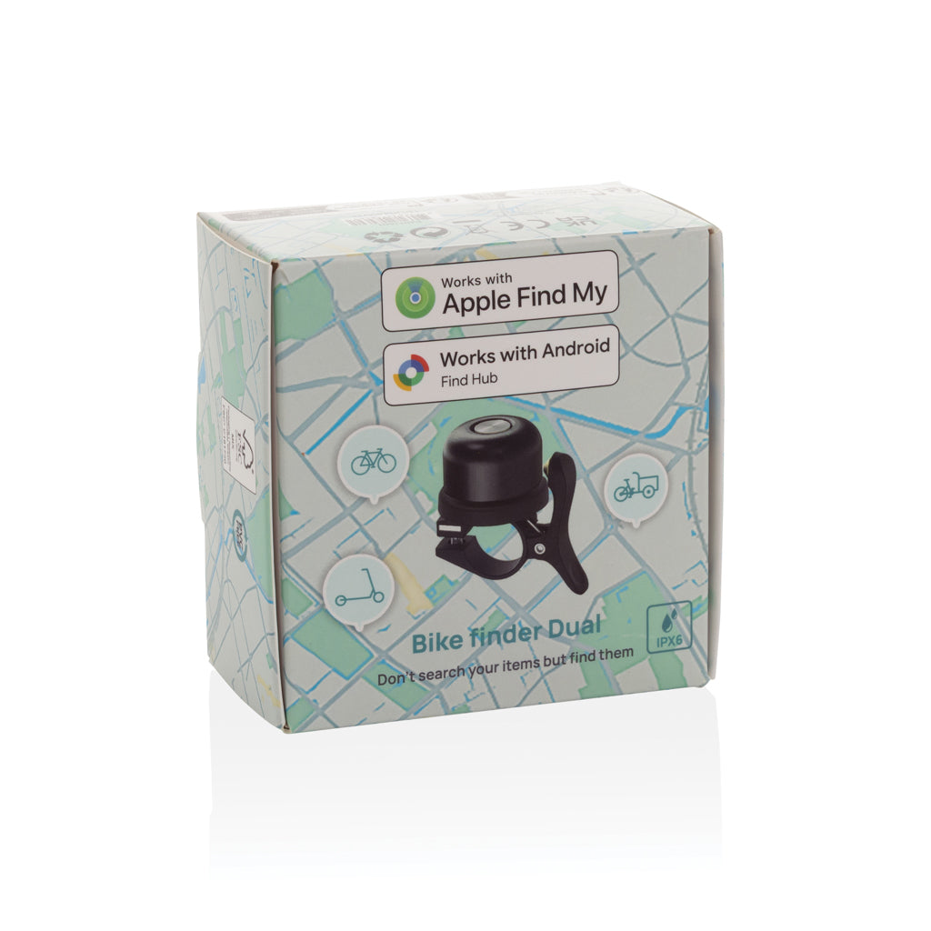 Bike finder Dual bike bell with worldwide locating - Black