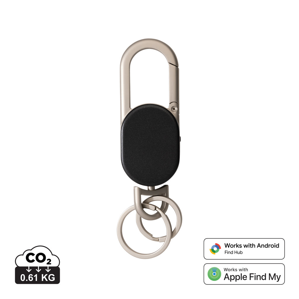 Keyfinder Dual keychain with worldwide locating - Black