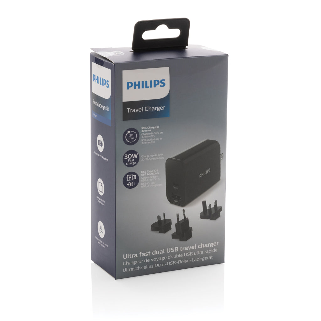 Philips ultra fast PD travel charger - Black