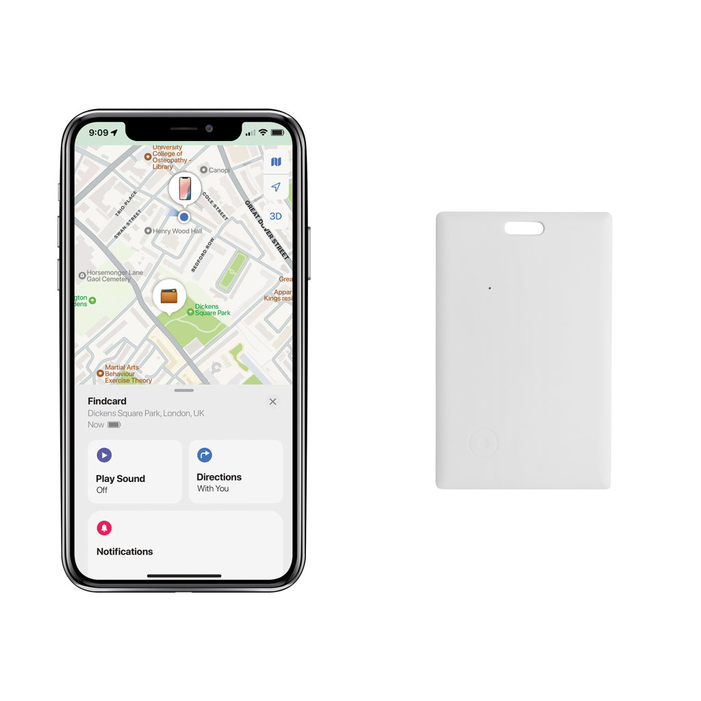 Findcard RCS recycled plastic item finder card - White