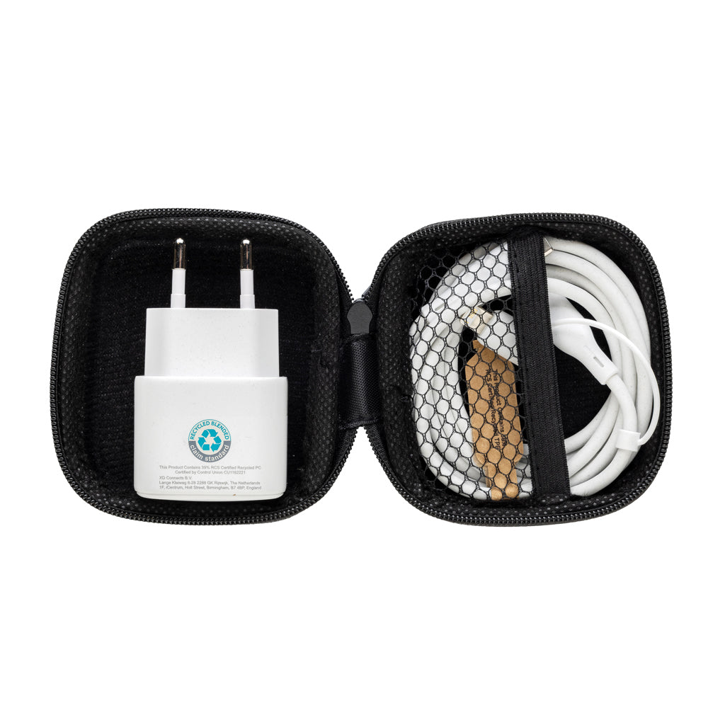 Boost RCS reycled PET 20W type C 2 pcs charging set - Black