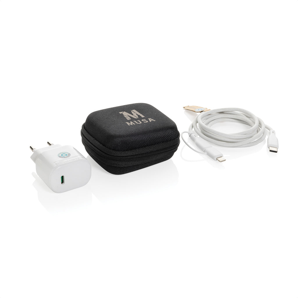 Boost RCS reycled PET 20W type C 2 pcs charging set - Black