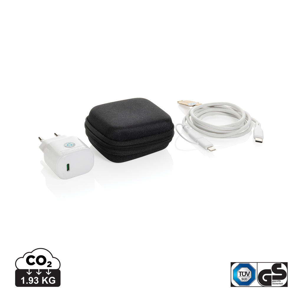 Boost RCS reycled PET 20W type C 2 pcs charging set - Black