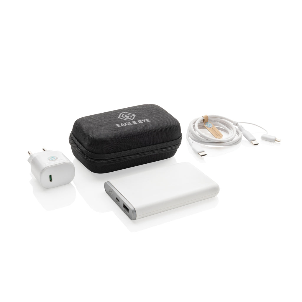 Surge RCS recyled PET 20W type C 3 pcs charging set - Black
