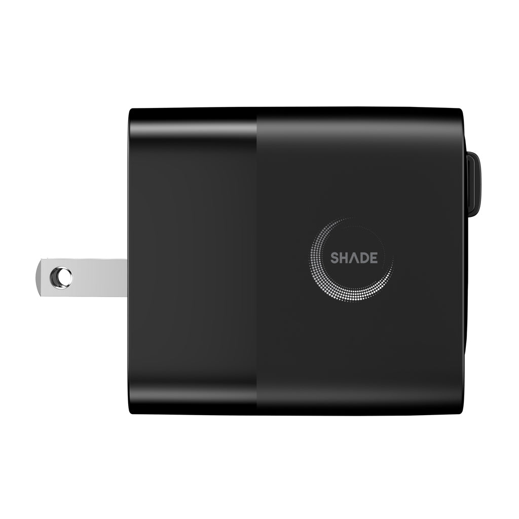 Urban Vitamin Mendocino 65W GaN charger retractable cable - Black