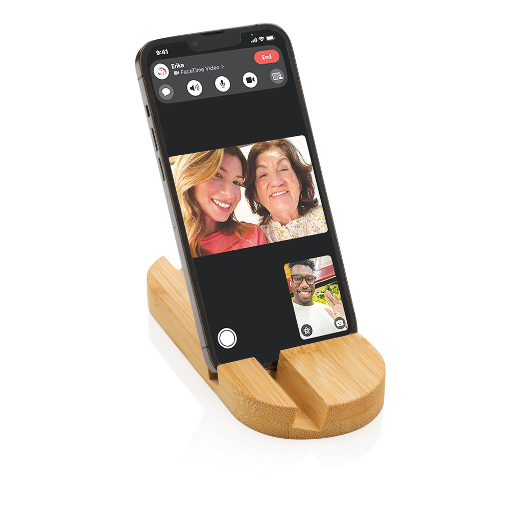 Bamboo tablet and phone holder - Brown
