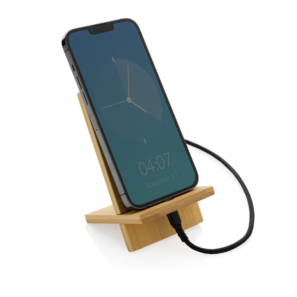 Bamboo phone stand in kraft box - Brown