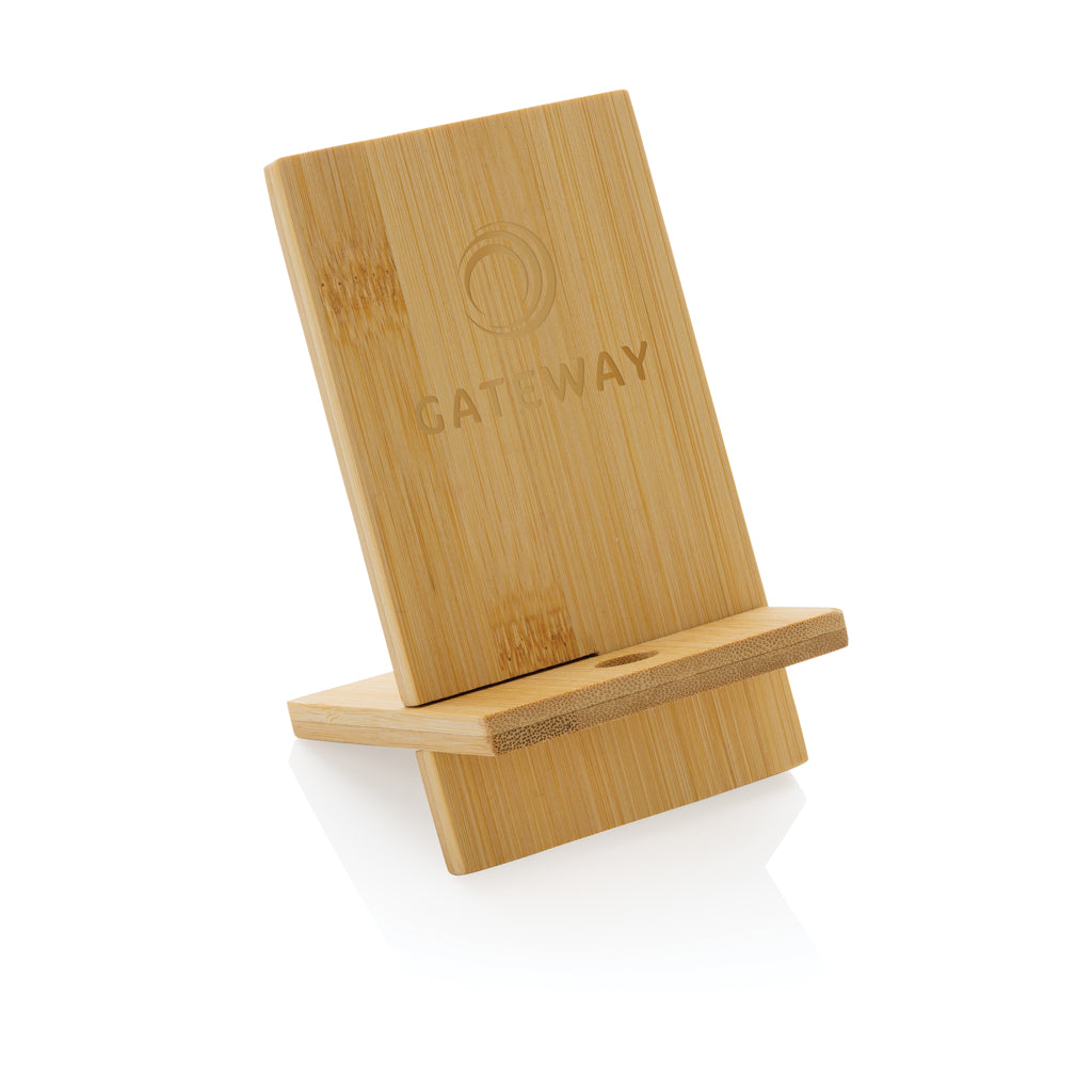 Bamboo phone stand in kraft box - Brown