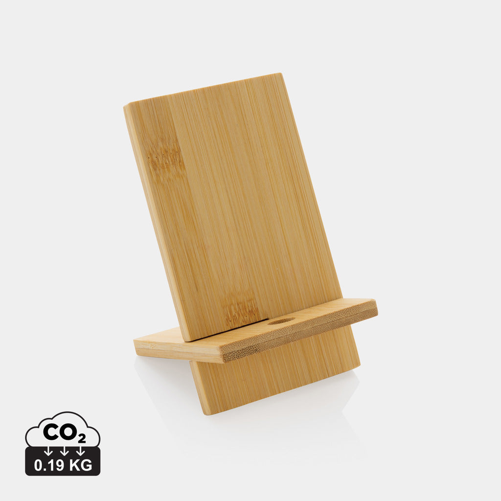 Bamboo phone stand in kraft box - Brown