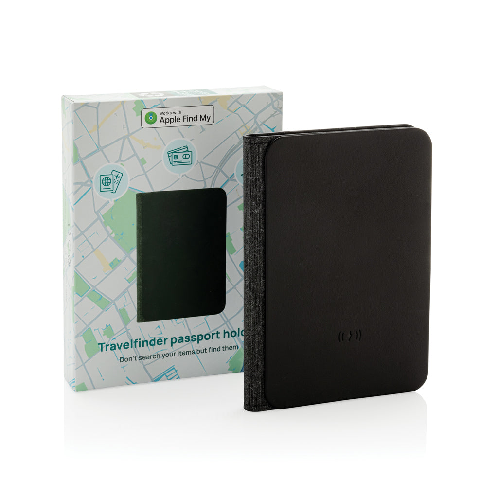 Travelfinder RCS passport holder worldwide locating - Black