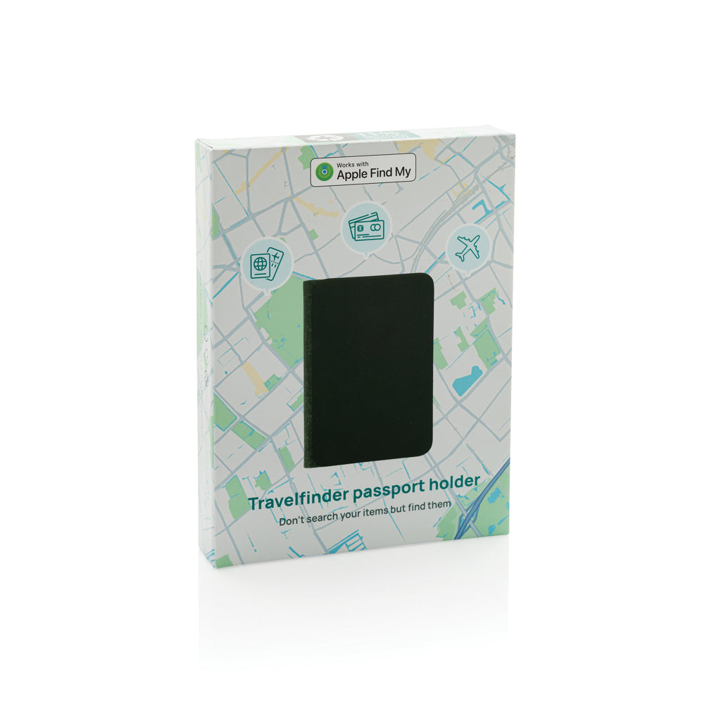 Travelfinder RCS passport holder worldwide locating - Black
