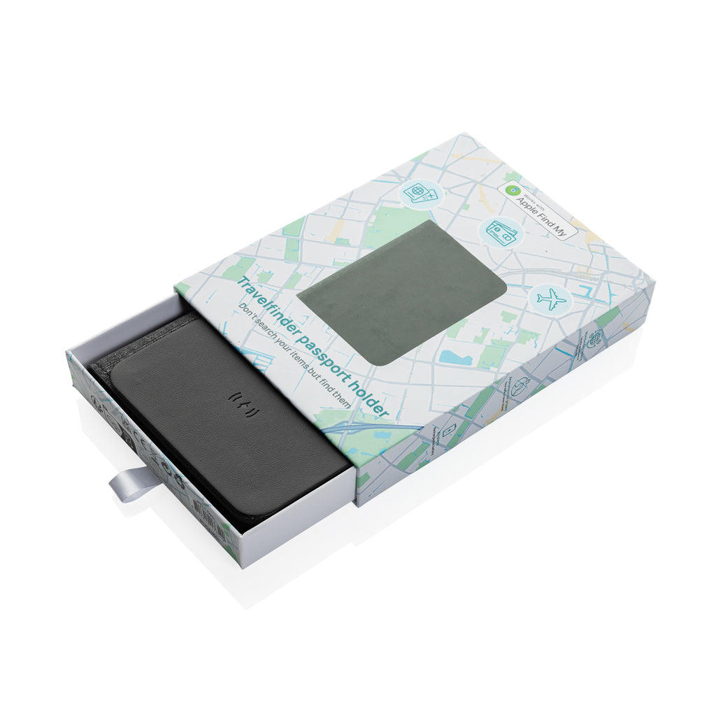 Travelfinder RCS passport holder worldwide locating - Black
