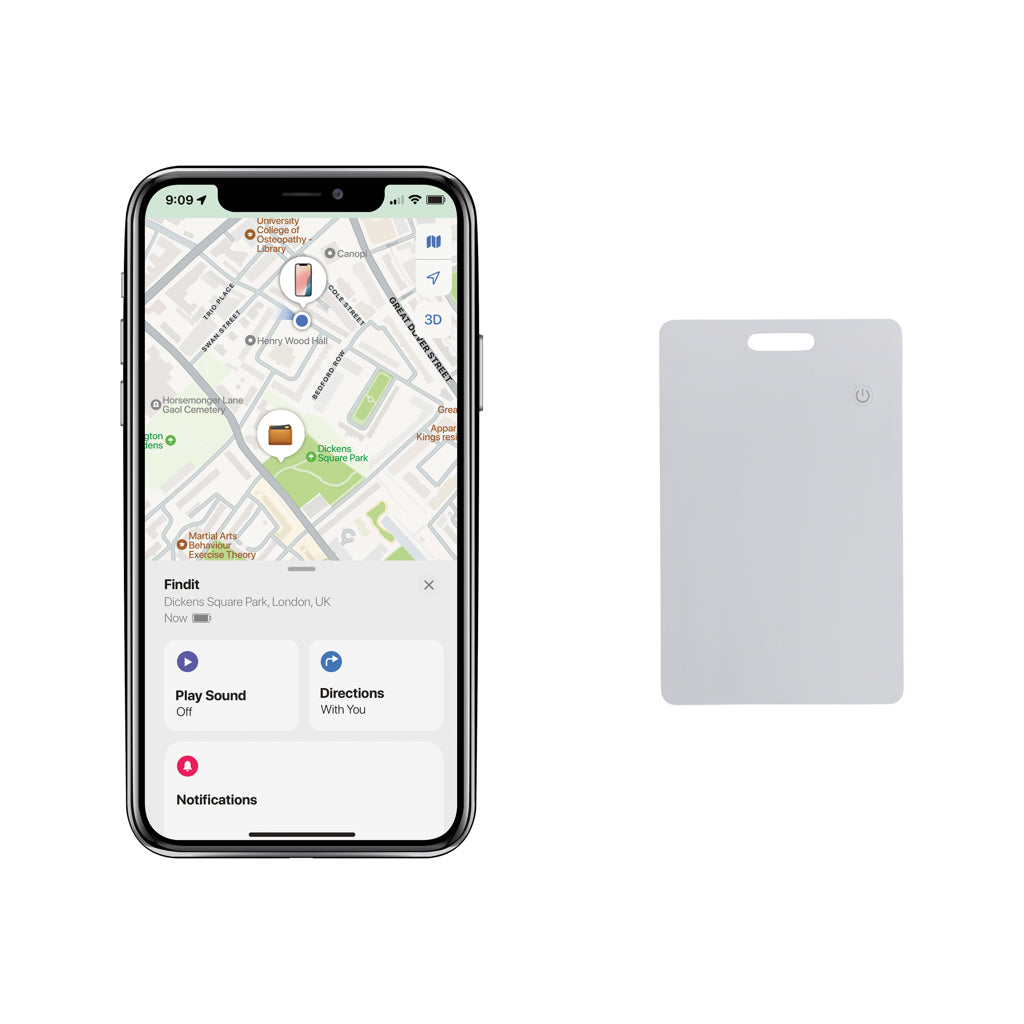Findit RCS rplastic ultra-thin finder card rechargeable - White