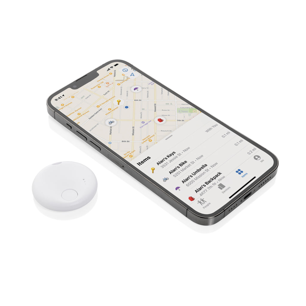 FindMate RCS recycled plastic item finder - White