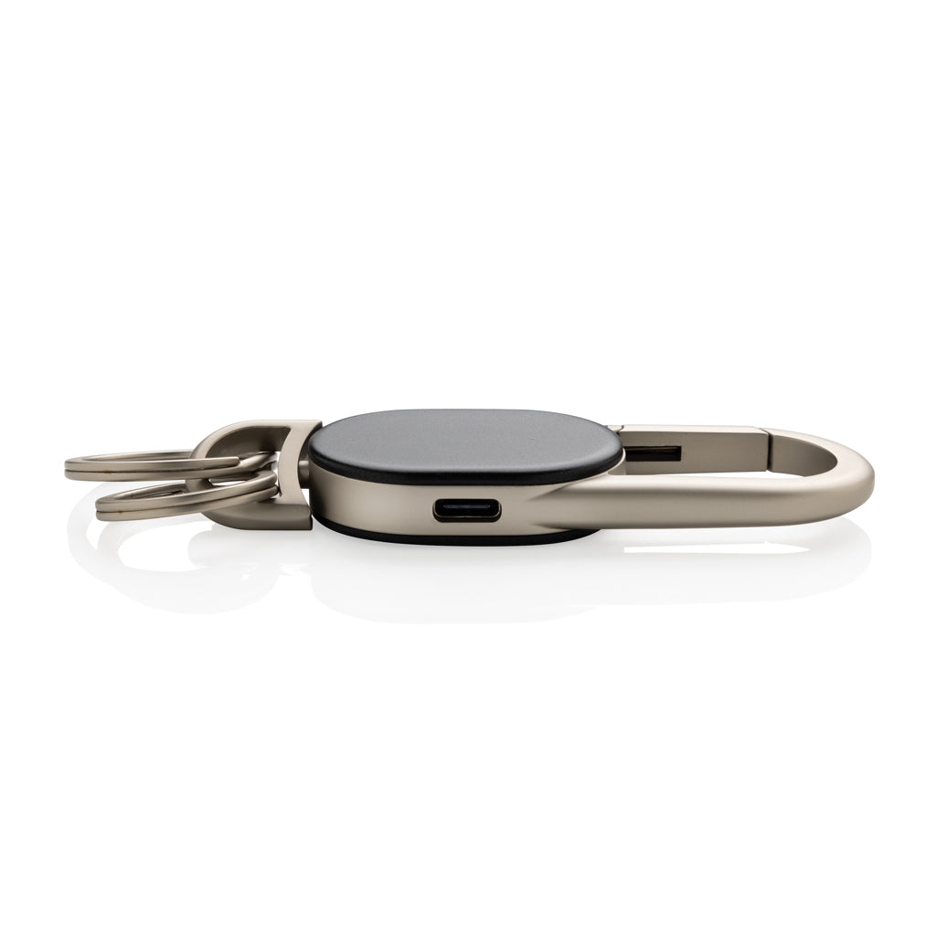 Keyfinder keychain with worldwide locating and USB C - Black