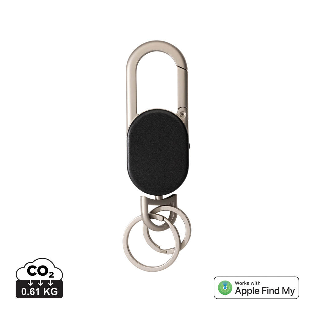 Keyfinder keychain with worldwide locating and USB C - Black