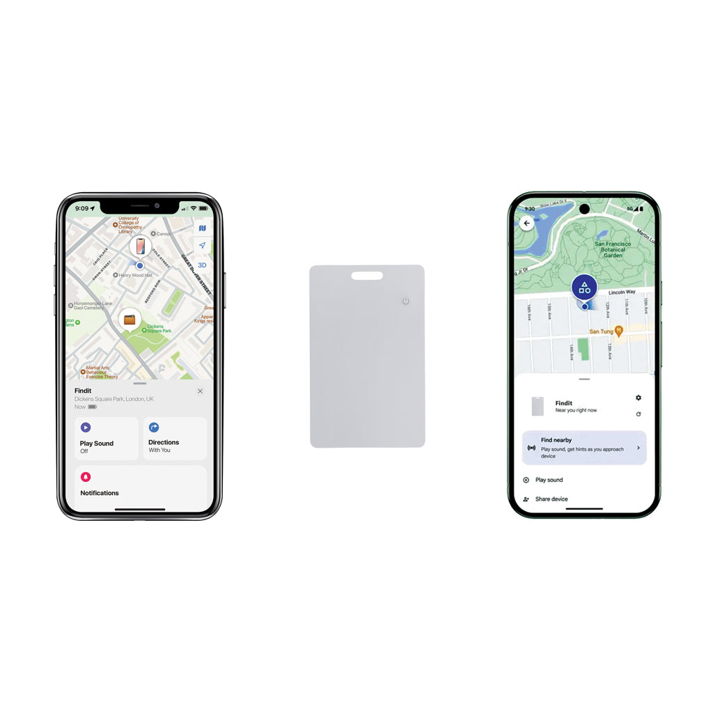 Findit Dual RCS rplastic ultra-thin finder card rechargeable - White
