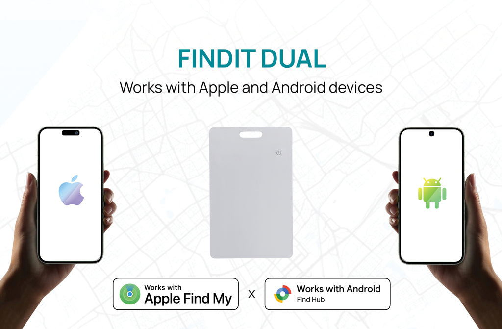 Findit Dual RCS rplastic ultra-thin finder card rechargeable - White