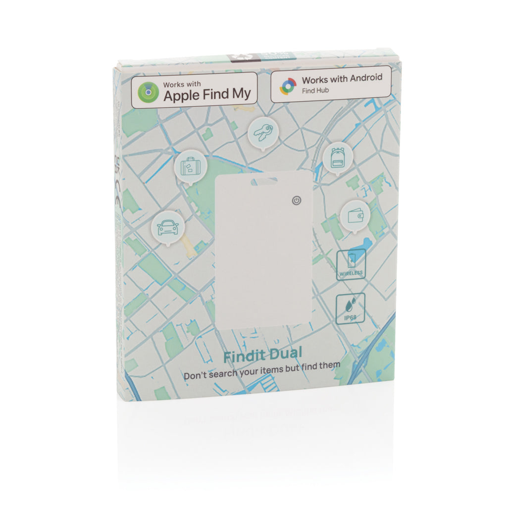 Findit Dual RCS rplastic ultra-thin finder card rechargeable - White