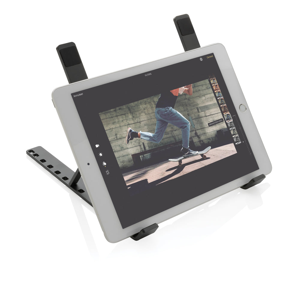 Terra RCS recycled aluminium universal laptop/tablet stand - Grey