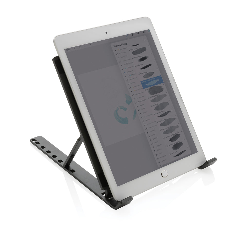 Terra RCS recycled aluminium universal laptop/tablet stand - Grey