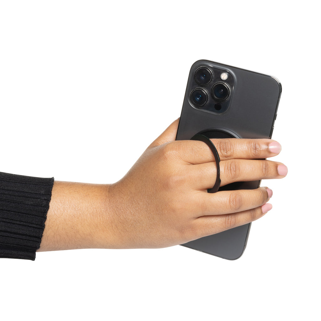 Terra Magnetic RCS rplastic magnetic phone holder with ring - Grey