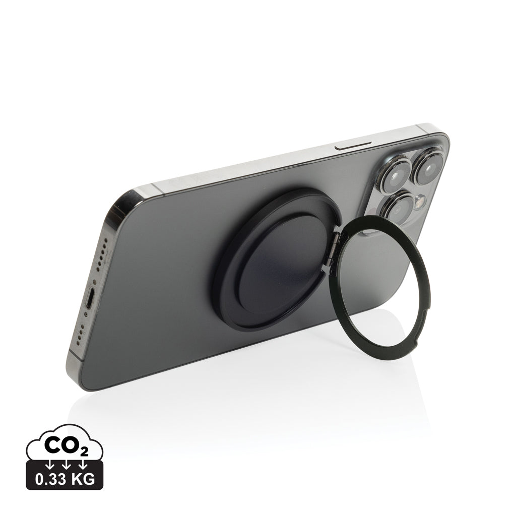Terra Magnetic RCS rplastic magnetic phone holder with ring - Grey